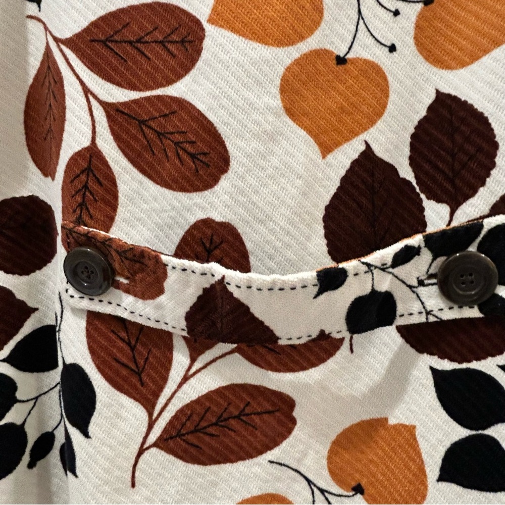 Anthropologie Elevenses changing colors fall leaf swing coat jacket 6 brown gold - Picture 9 of 16